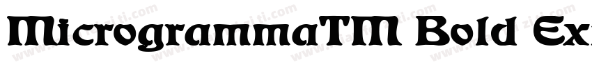 MicrogrammaTM Bold Extended字体转换